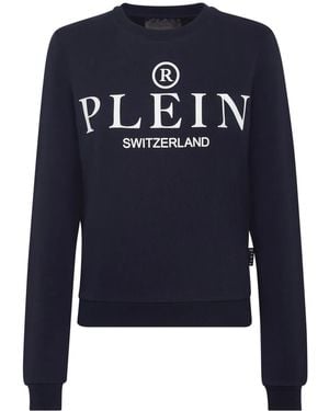 Philipp Plein Sweat À Logo Imprimé - Bleu