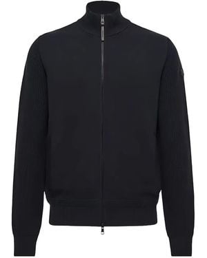 Moncler Wool & Cashmere Zip-Up Cardigan - Blue