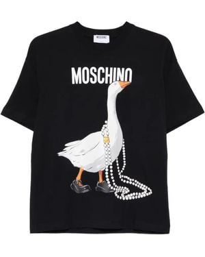 Moschino Graphic-Print T-Shirt - Black