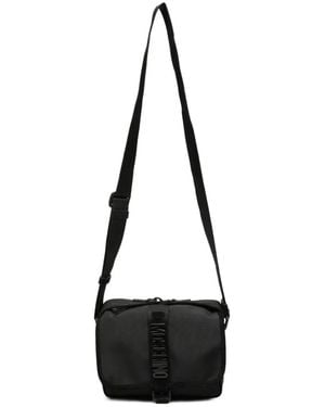 Moschino Logo-Tape Messenger Bag - Black
