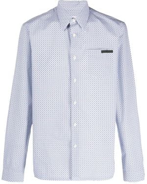 Prada Hemd Mit Abstraktem Print - Blau