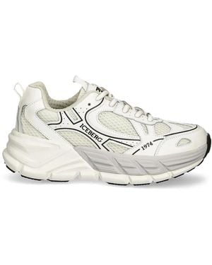 Iceberg Sneakers Mit Kontrasteinsätzen - Weiß