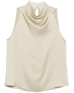 forte_forte Ärmellose Bluse - Weiß