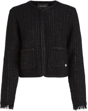 Karl Lagerfeld ツイード ジャケット - ブラック