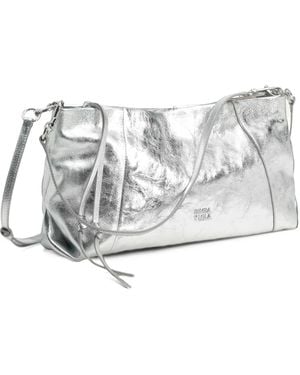 Bimba Y Lola Large-Tone Leather Clutch - White