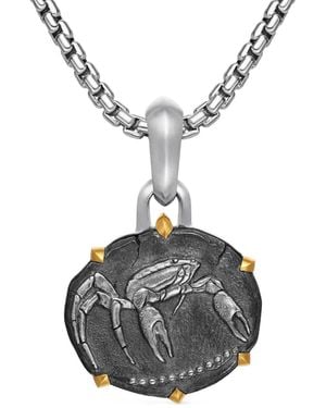 David Yurman 18Kt And Sterling Cancer Amulet (33Mm) - White