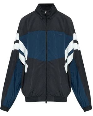 Vetements Striped-Sleeves Colour-Block Jacket - Blue