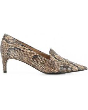 Roberto Del Carlo Snake-Effect Pointed-Toe Pumps - Natural