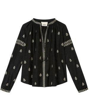 Isabel Marant Rodis Silk Blouse - Black