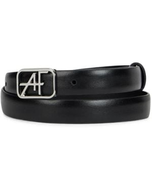 Alberta Ferretti Ledergürtel Mit Logo-Schnalle - Schwarz