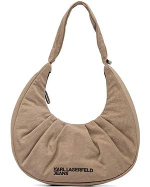 KARL LAGERFELD Gathered Shoulder Bag - White