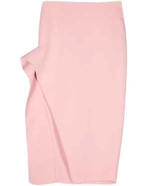 Maticevski Draped-Detailing Midi Skirt - Pink