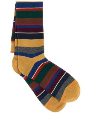 Gallo Horizontal-Stripe Socks - Blue