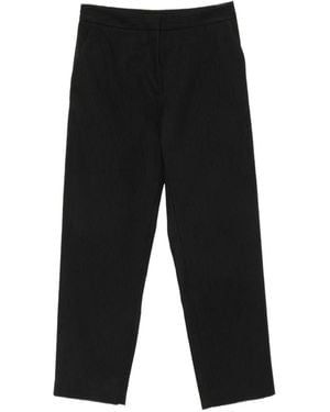 Frankie Shop Pinstripe-Pattern Cropped Pants - Black
