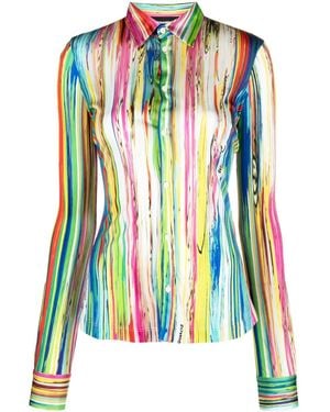 DSquared² Striped Long-Sleeve Shirt - Green