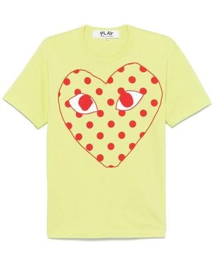 COMME DES GARÇONS PLAY Logo-Print T-Shirt - Yellow
