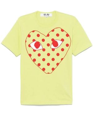 COMME DES GARÇONS PLAY ロゴ Tシャツ - イエロー