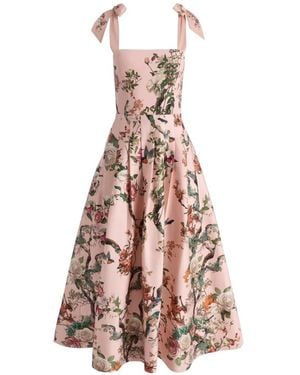 Alice + Olivia Hana Floral-Pattern Midi Dress - Pink