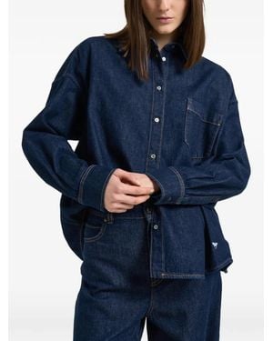 Weekend by Maxmara Chest-Pocket Shirt - Blue
