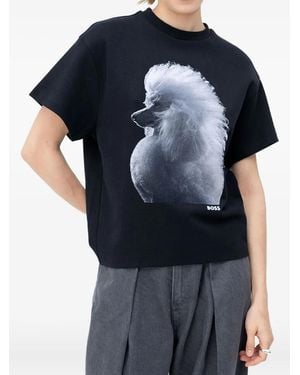 BOSS プリント Tシャツ - ブルー