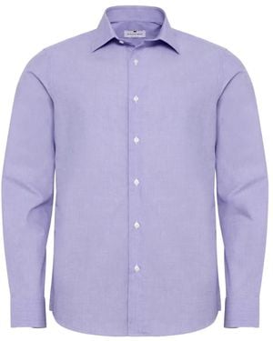 LOJA DAS MEIAS Spread-Collar Long-Sleeve Shirt - Purple