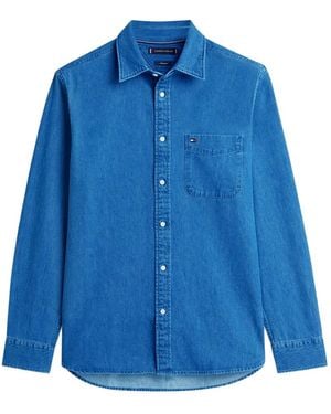 Tommy Hilfiger Camisa con bolsillos en el pecho - Azul