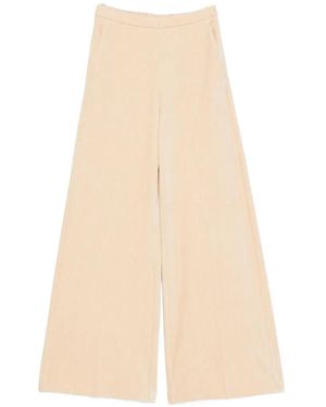 forte_forte Wide-Leg Corduroy Trousers - Natural