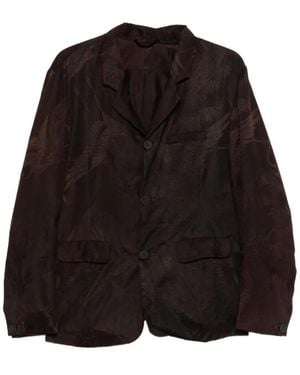 Christian Peau Floral Buttoned Blazer - Black