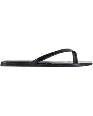 TOTEME Croco-Embossed Flip Flops - White