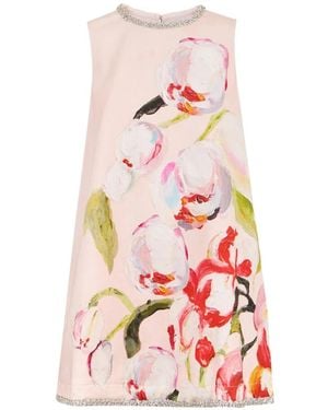 Acler Anglesey Floral Embellished Mini Dress - White