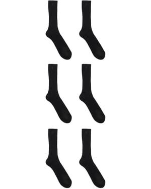 Ami Paris Ami De Coeur Ribbed-Knit Socks (Set Of Three) - White