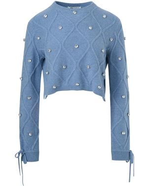 Ports 1961 Crystal-Embellished Jumper - Blue
