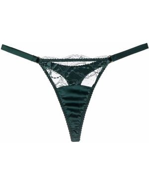 Fleur Of England Ela Satin Thong - Green