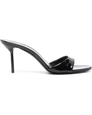 PARIS TEXAS Lidia satin sandals with feather detail レザー Paris Texas Lidia Satin Sandals With Feather Detail