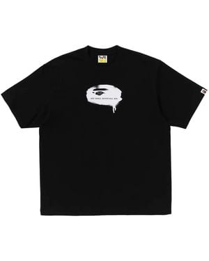 A Bathing Ape Logo-Print T-Shirt - Black
