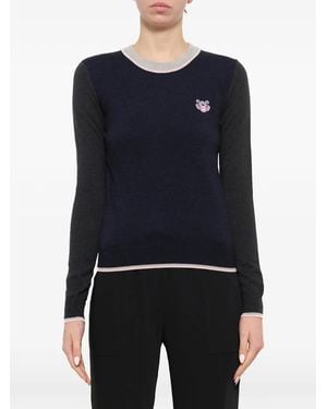 KENZO Tiger-Patch Sweater - Blue