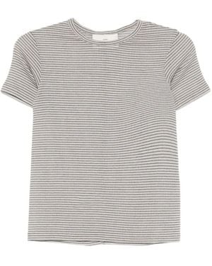 Song For The Mute Striped T-Shirt - Grey