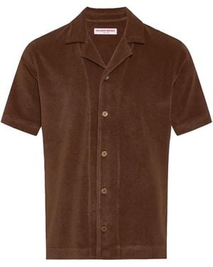 Orlebar Brown Hawkin Towelling Shirt - Brown