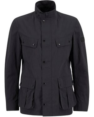 Barbour Buttoned Chest-Pocket Coat - Blue
