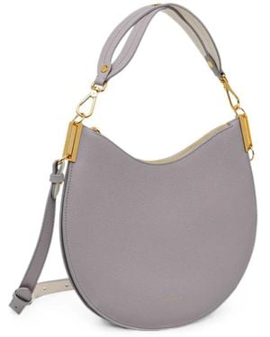 Coccinelle Pebbled Calf Leather Shoulder Bag - Gray
