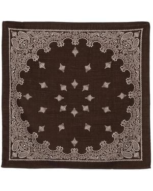 Destin Judy Paisley-Print Scarf - Brown
