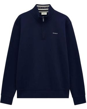 Pringle of Scotland Sweatshirt mit kurzem Reißverschluss - Blau
