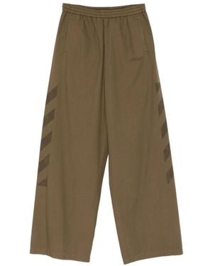 Off-White c/o Virgil Abloh Elasticated-Waistband Trousers - Green