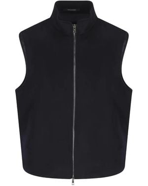Tagliatore Zip-Up High-Neck Gilet - Black
