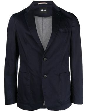 BOSS Blazer Con Scollo A V - Blu