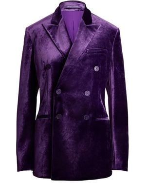 Ralph Lauren Double-Breasted Blazer - Purple