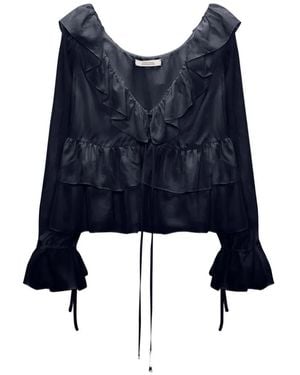 Dorothee Schumacher Ruffled Tiered Blouse - Blue