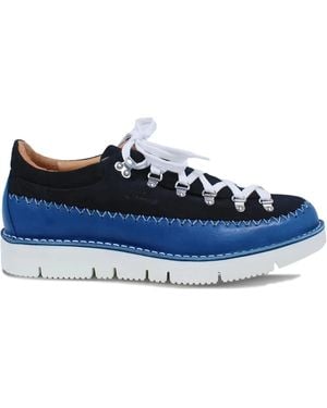 Fracap Indian Lace-Up Low-Top Boots - Blue