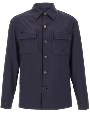 Pal Zileri Veste Boutonnée À Poche Poitrine - Blue
