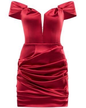 ARAFTU Abito Con Spalle Scoperte - Rosso